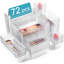 Ensemble de 72 tiroirs en plastique transparent 72 pièces, 4 plateaux de rangement polyvalents pour salle de bain et coiffeuse, contenants de rangement antidérapants pour le maquillage, les bijoux, la chambre à coucher, les ustensiles de cuisine et le 