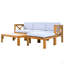 Ensemble de conversation modulaire avec canapé et coussins 5 pièces