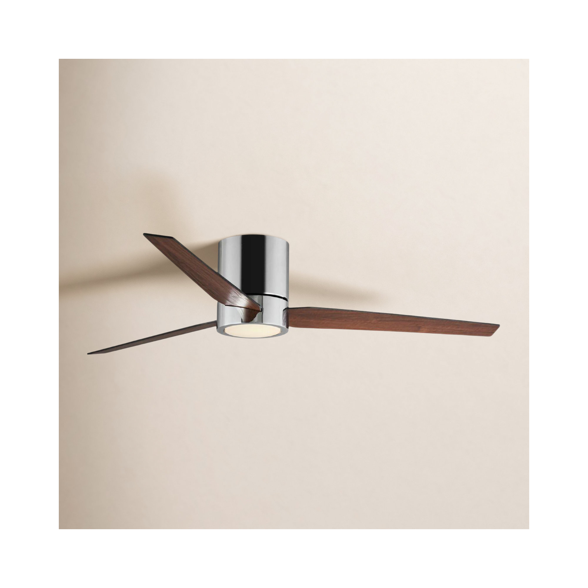 Goren 56'' 3 Blade Ceiling Fan with LED Light Kit, Polished Chrome
