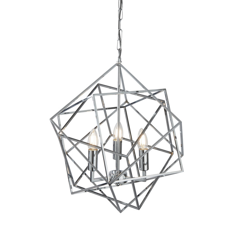 Lesley 3-Light Geometric Chandelier
