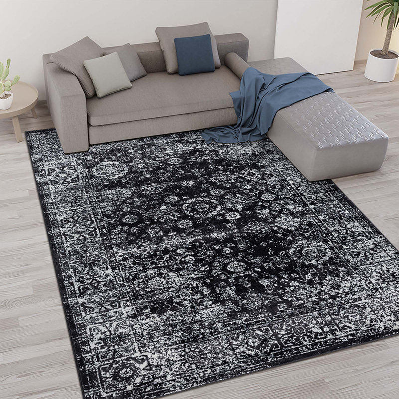 Tapis persan tissé délavé rétro, Rectangle 8 pi x 10 pi