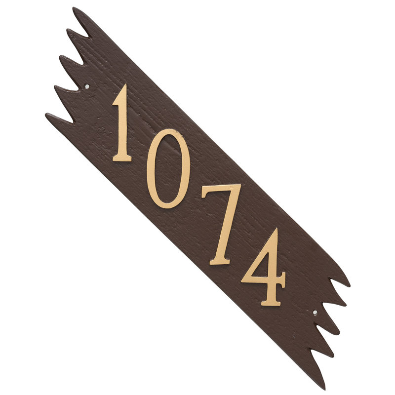 Rectangle Wall Plaque, Chocolate/Gold