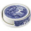 Spode Blue Italian Ceramic Coaster St W/Hldr