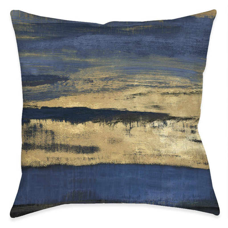 Coussin d'intérieur illuminé or abstrait