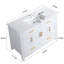 Ensemble de meuble-lavabo 48 po avec lavabo en céramique, armoire de rangement abondante, 4 portes à fermeture douce et 4 tiroirs-115922314