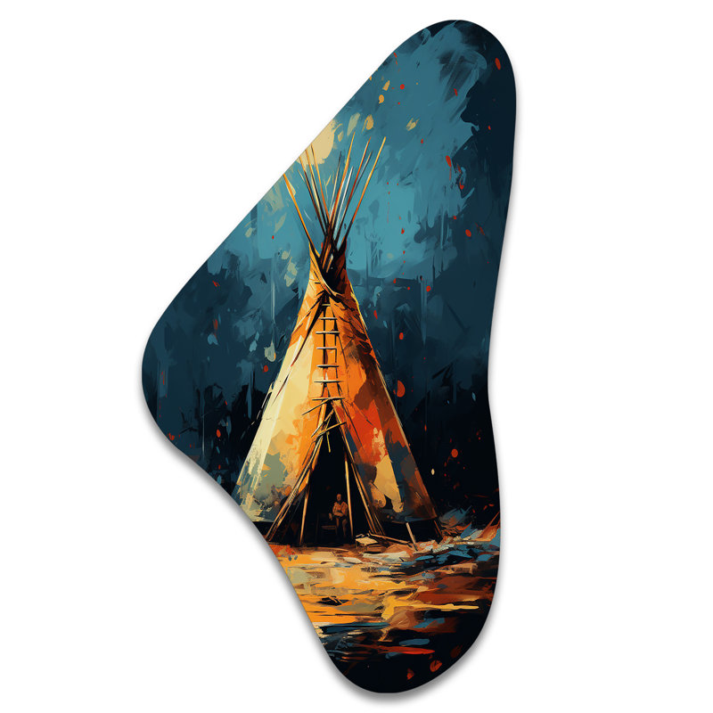 Tarrod - Art amérindien Boomerang, H 31 po x l 17 po