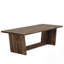 Bureau de direction pour bureau personnel - Table d'ordinateur industrielle en bois rustique avec piédestal en bois massif, grand poste de travail d'écriture pour les études ou les affaires