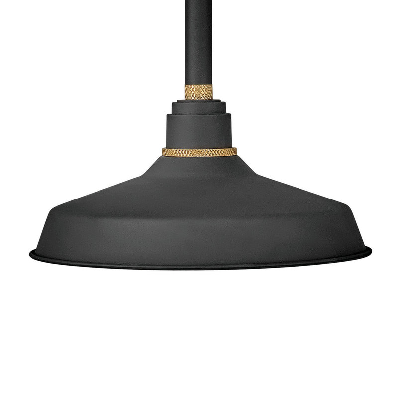 Foundry Wall Mount Outdoor Barn Light, 17" H x 12" W x 20" D, Black