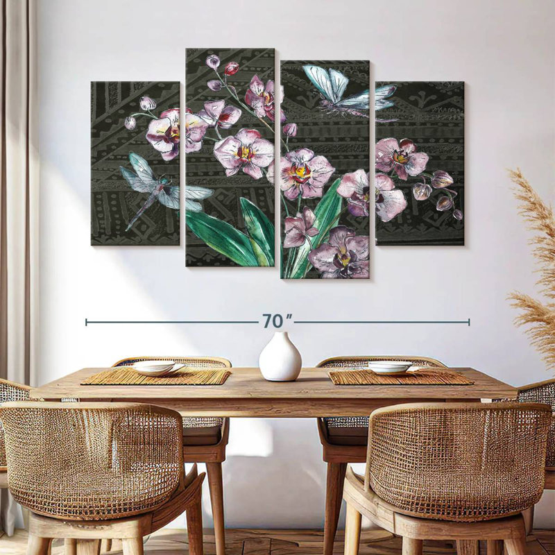 Harnek Boho Orchid Landscape Black