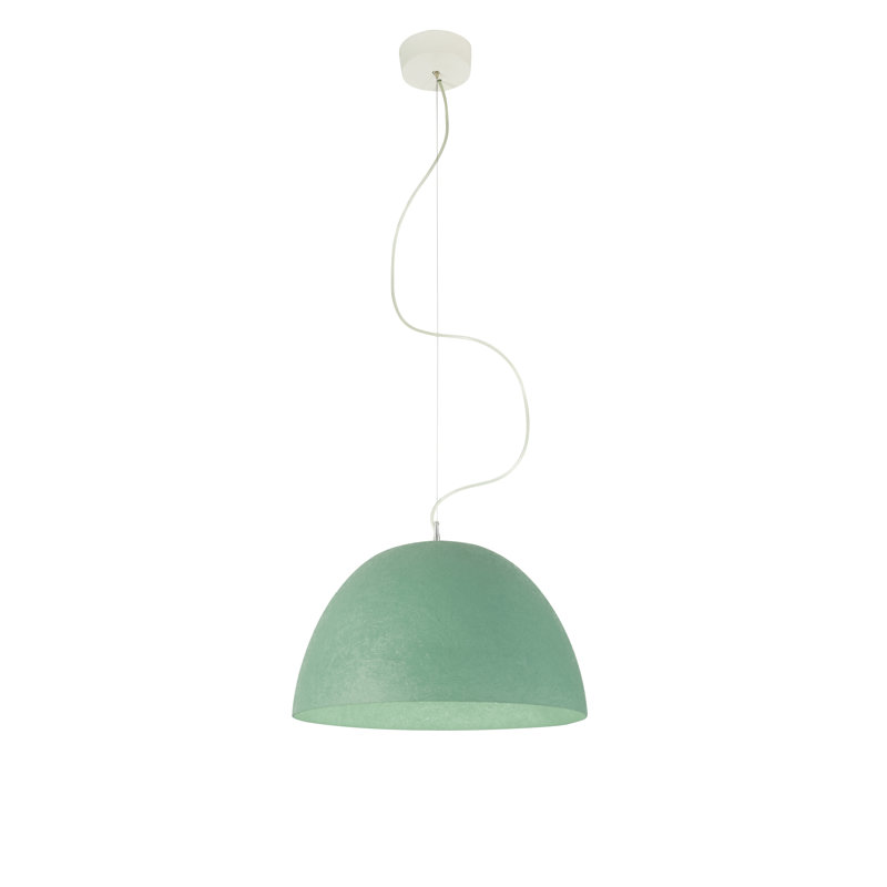 Luna 1 - Light White Dome Pendant, Turquoise
