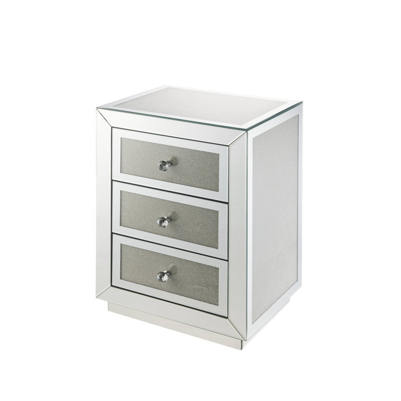 Mirrored & Faux Dimaonds nightstand