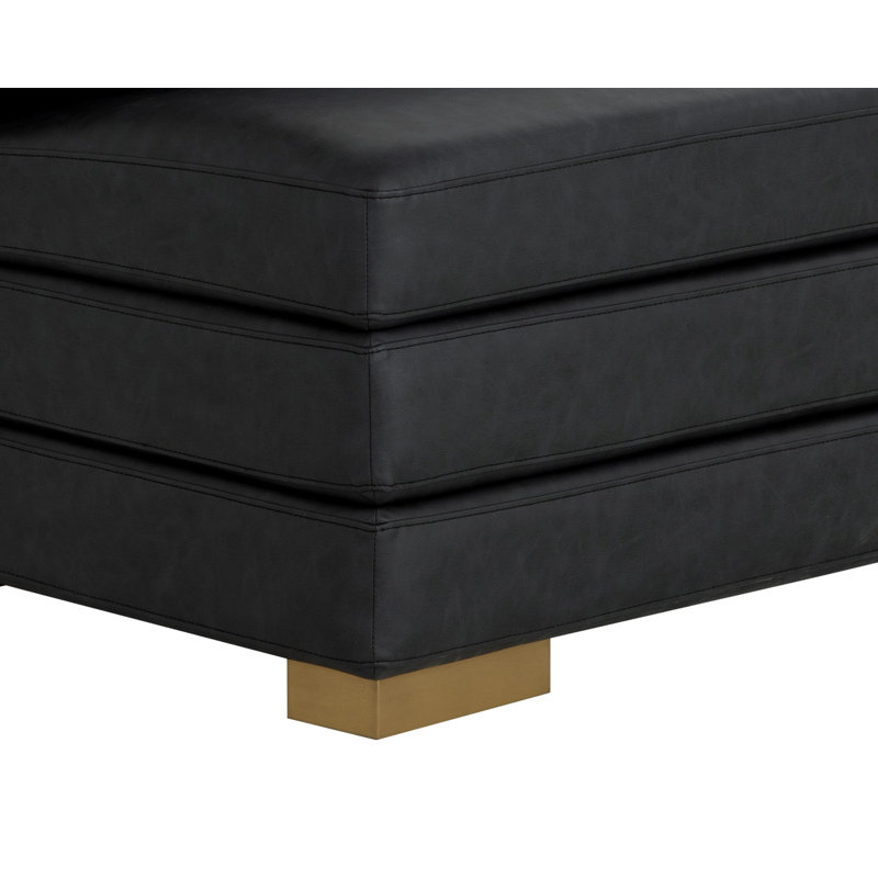 Radcliff Upholstered Dining Bench, Bravo Black