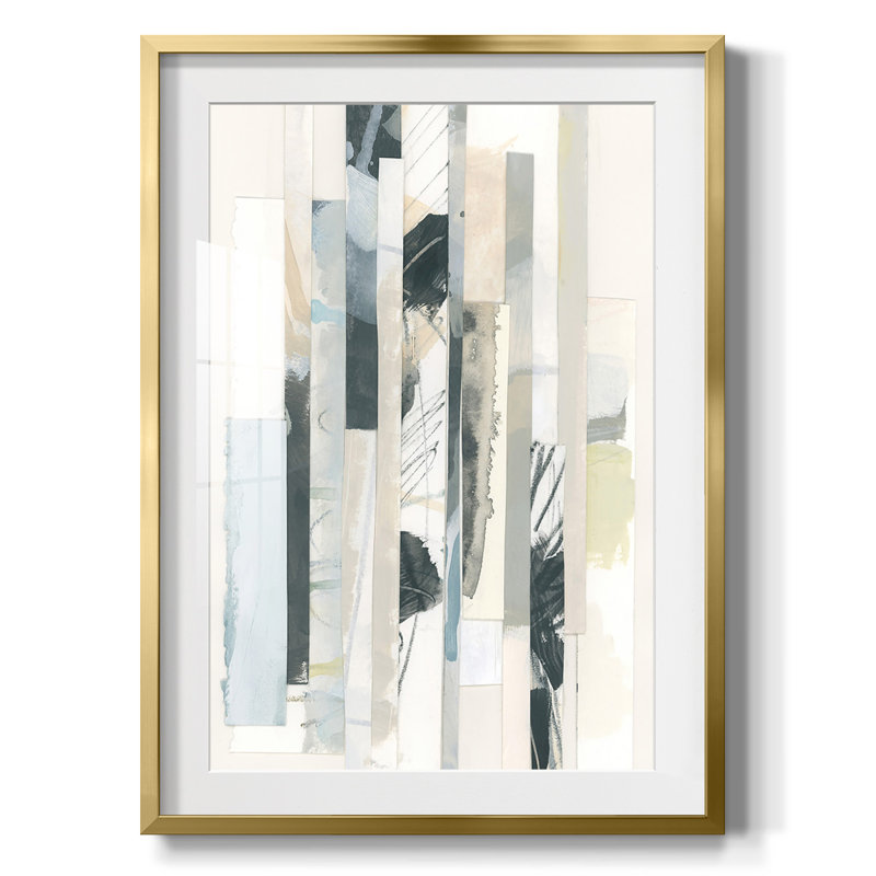 Papier Strata II - impression encadrée, H 28,5 po x l 20,5 po, Doré