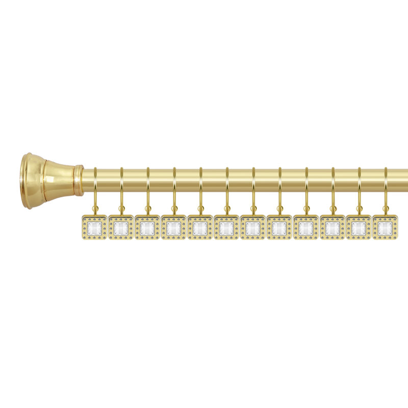 HK22XX Zinc Shower Curtain Hook, Gold