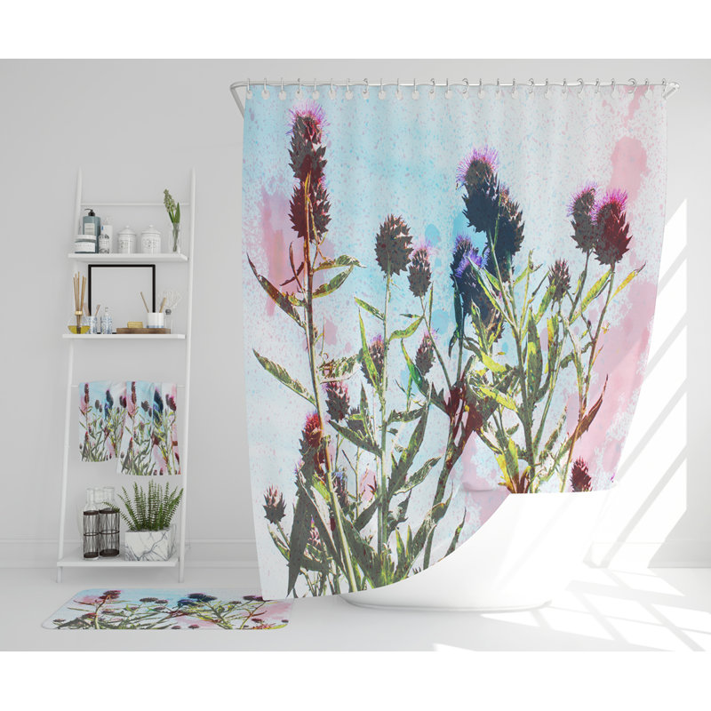 Newel Polyester Shower Curtain Set