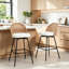 Swivel Upholstered Chenille Bar Stool-1268891584