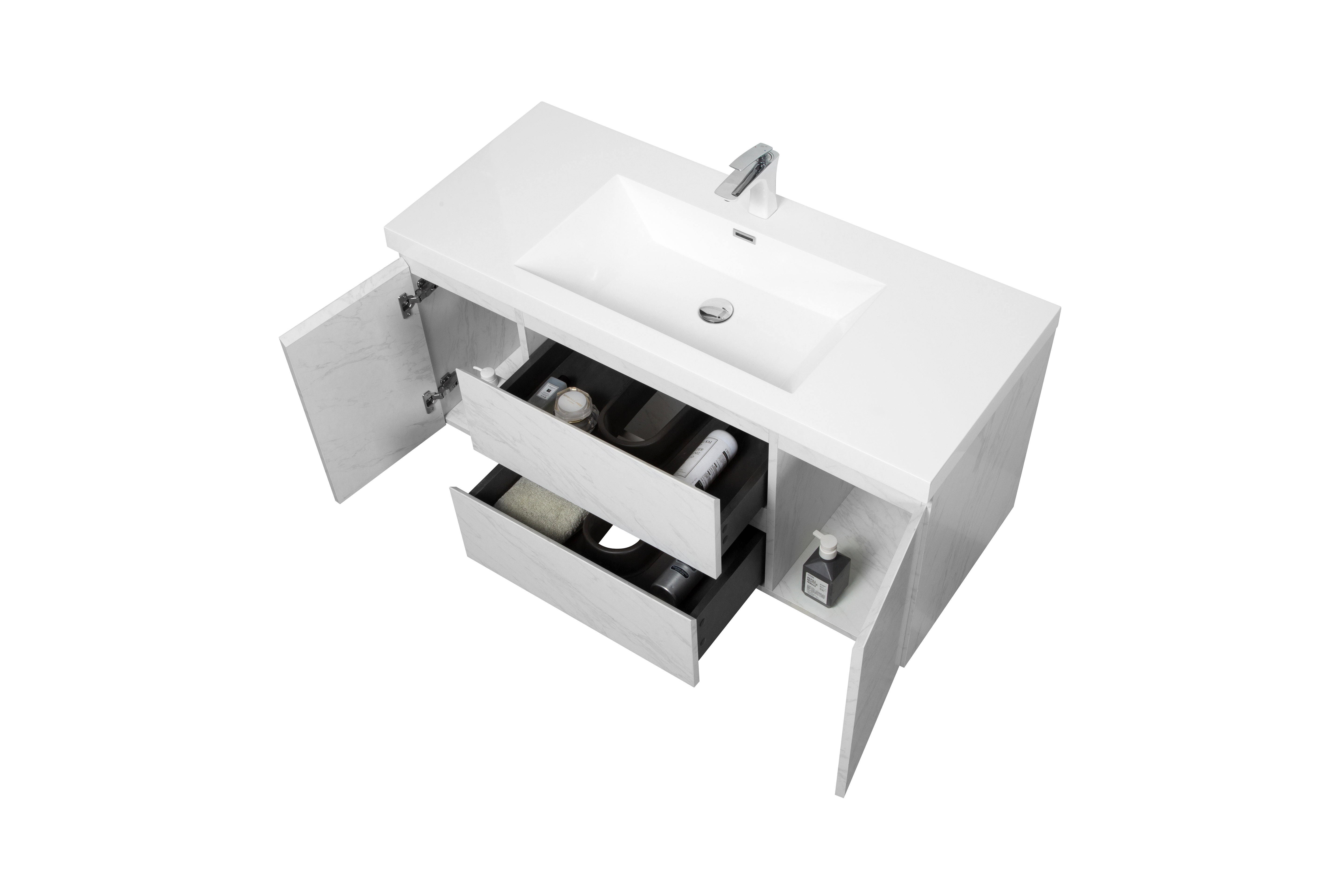 Wrought Studio™ Angela 47 Inch Floating Vanity With A Integrated Top ...