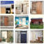 Black Rustic Straight Design Single Track Bypass Two Door Hardware Kit (door Not Included)