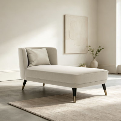 Chaise longue de loisirs en tissu de luxe épuré