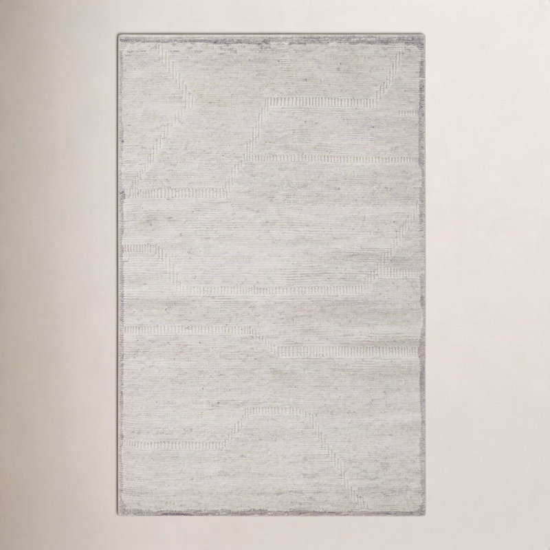 Tapis en laine noué à la main Aya, Rectangle 7 pi 6 po x 9 pi 6 po