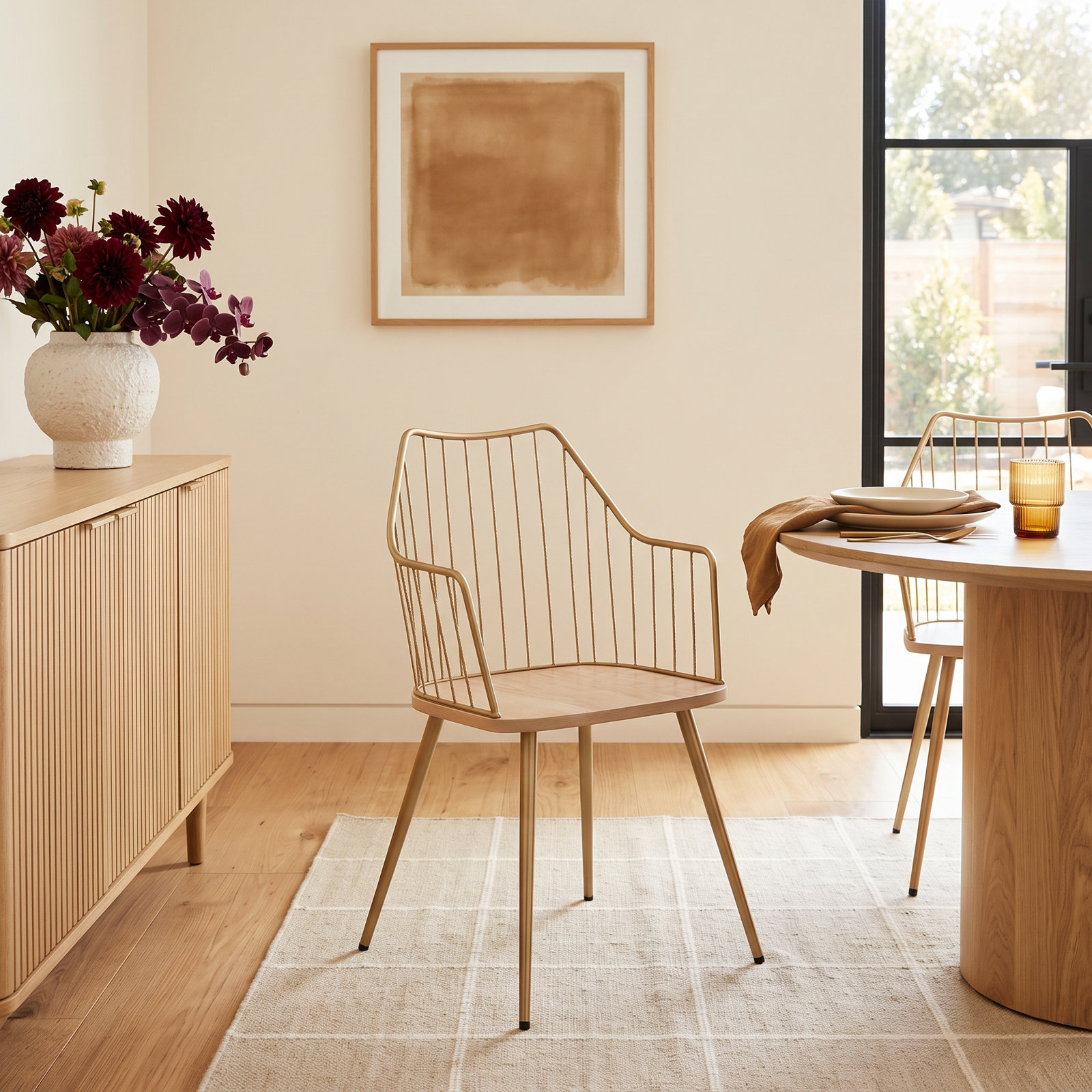 Fianna Dining Armchair, White Washed