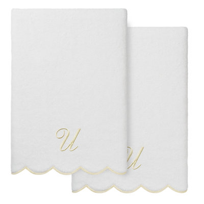  Ensemble de serviettes de bain personnalisables 100% coton turque ADORNIA 2PC