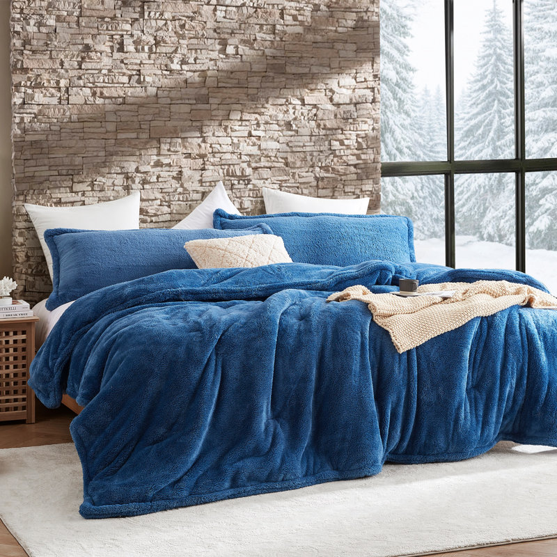 Coma Inducer Original Plush Fluffy Oversized Comforter, Queen Comforter, Beige