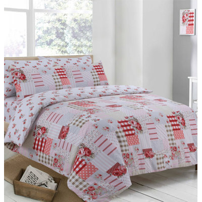 Montclair Cotton Blend, Polyester Floral Duvet Cover Set with Pillowcases
