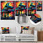 «Blue and Yellow Classic Piano Elegance», art mural piano en métal-101155608