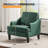 31" W Linen Sloping Handrail Small Bedroom Chairs Mid Century Modern Accent Chair -470367117