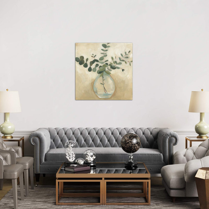 Greenery Still Life III by Emma Scarvey - Painting on Canvas, 45.72 cm H x 45.72 cm W x 1.91 cm D, No Frame