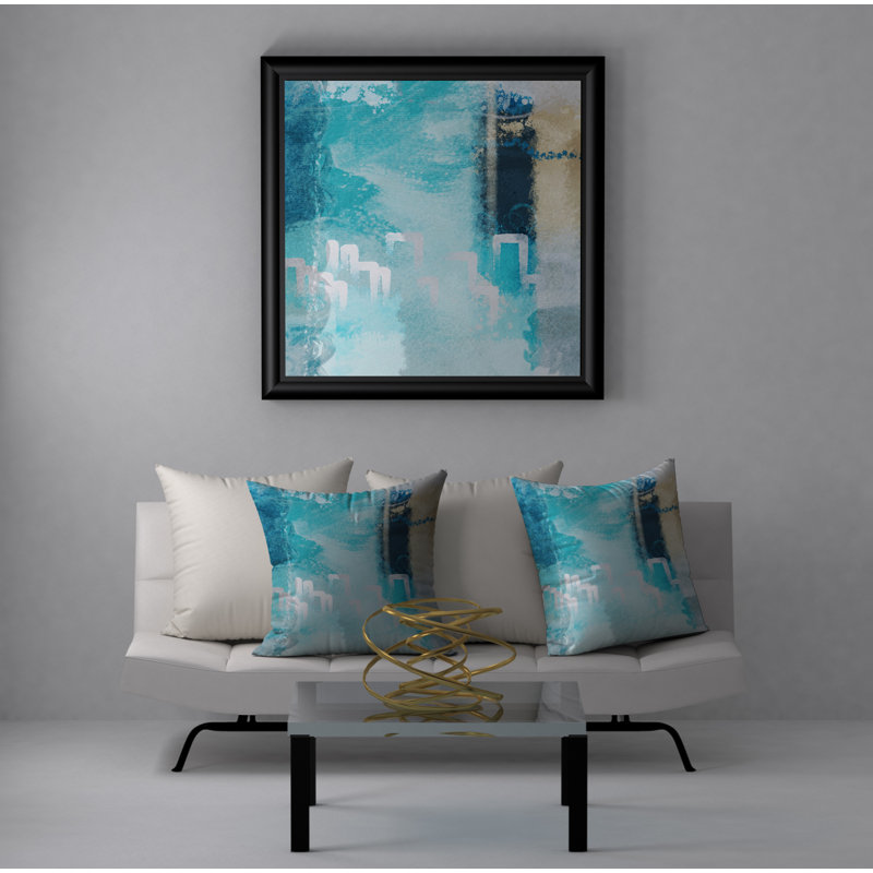 Abstract Reversible Throw Pillow, 20" x 20"
