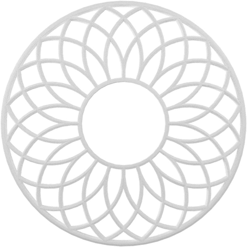 Médaillon de plafond perforé en PVC de qualité architecturale 20 po x P 6 7/8 po x P 1/2 po, H 20 po x l 20 po x P 0,5 po