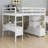Loft Bed With Built-In Desk With Two Drawers, And Storage Shelves And Drawers-220550695