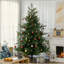 Arbre de Noël artificiel 7,5 pi avec 1288 branches, ouverture automatique, base en acier, forme large, branches faciles à façonner-763265434