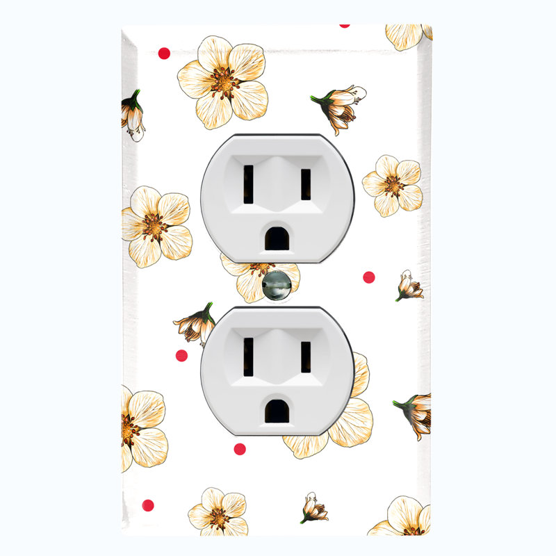 Patterned 1 - Gang Toggle Light Switch Standard Wall Plate
