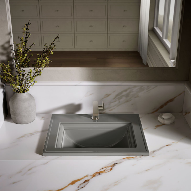 Memoirs® Stately Drop-in Bathroom Sink, Thunder Gray, Single Hole