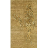 Pesce Animal Print Area Rug in Golden Tan/Pale Green/Olive Green