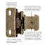 Charnière simple démontable 1/2 po avec cadre à recouvrement automatique - charnières de porte d'armoire-91110938-125354340