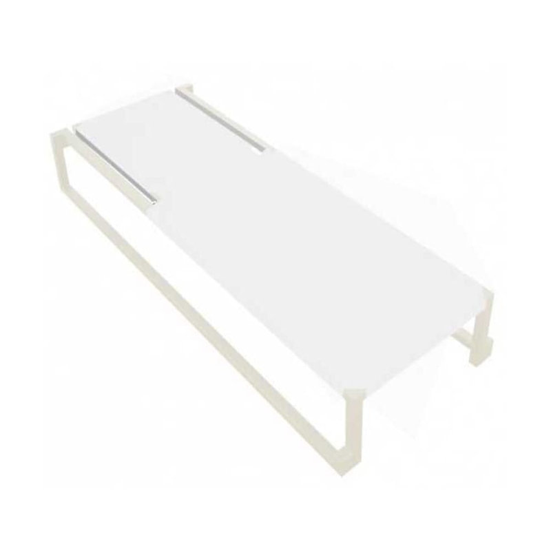 Milano Outdoor Metal Chaise Lounge, White, White
