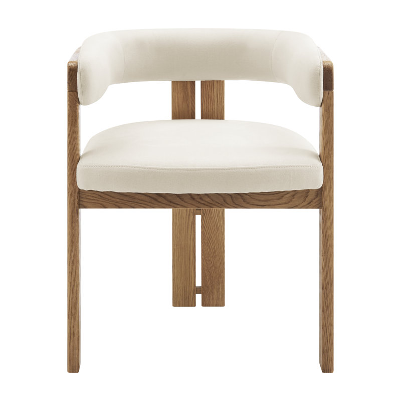 Chaise de salle à manger avec accoudoirs Drossett, Brun