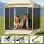 Tente de camping en maille respirante 6 pi x 7,2 pi avec protection contre les insectes - porte simple, double fermeture à glissière, abri spacieux pour une utilisation extérieure et intérieure