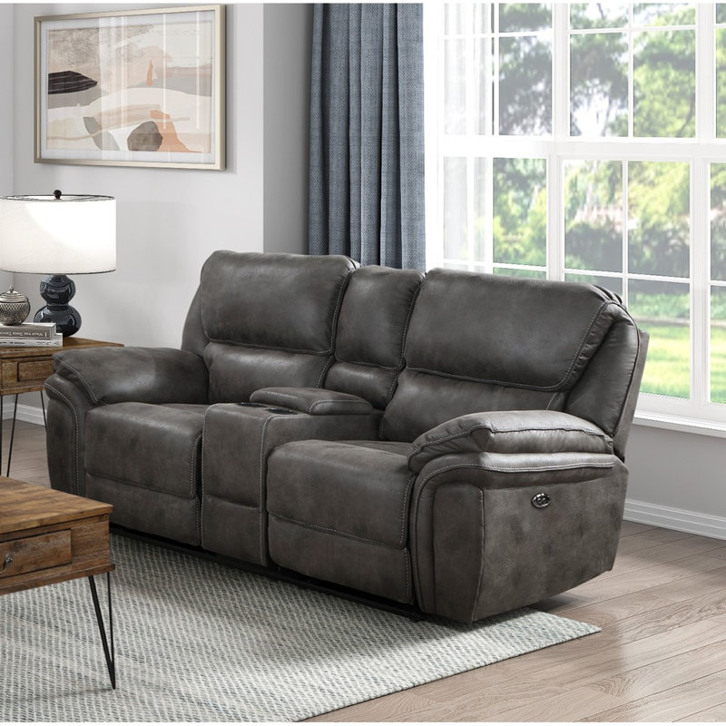 Ensemble de canapé moderne inclinable électrique, Gris