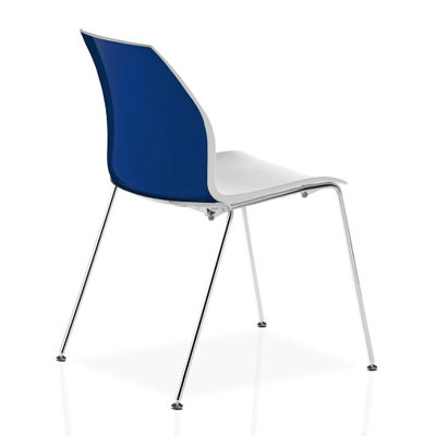 Vortex Stackable Plastic Seat Waiting Room Chair with Metal Frame