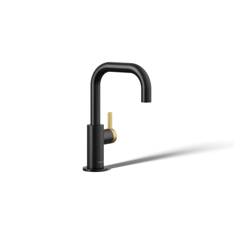 Composants de robinet de boisson, Noir mat / laiton brossé