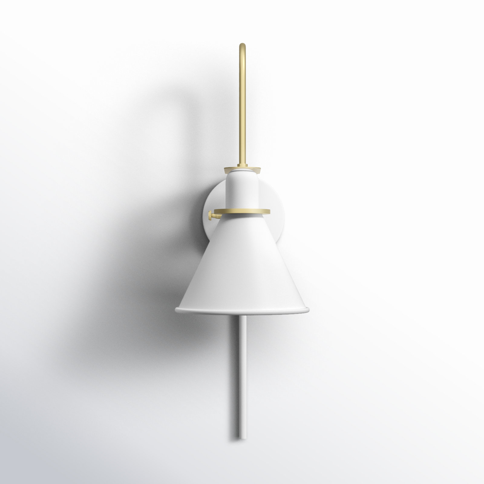 Alston Single Light Dimmable Barn Light, White