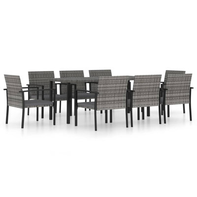 Bromarg 8 - Person Patio Dining Set with Rectangular Table , Cushions Included