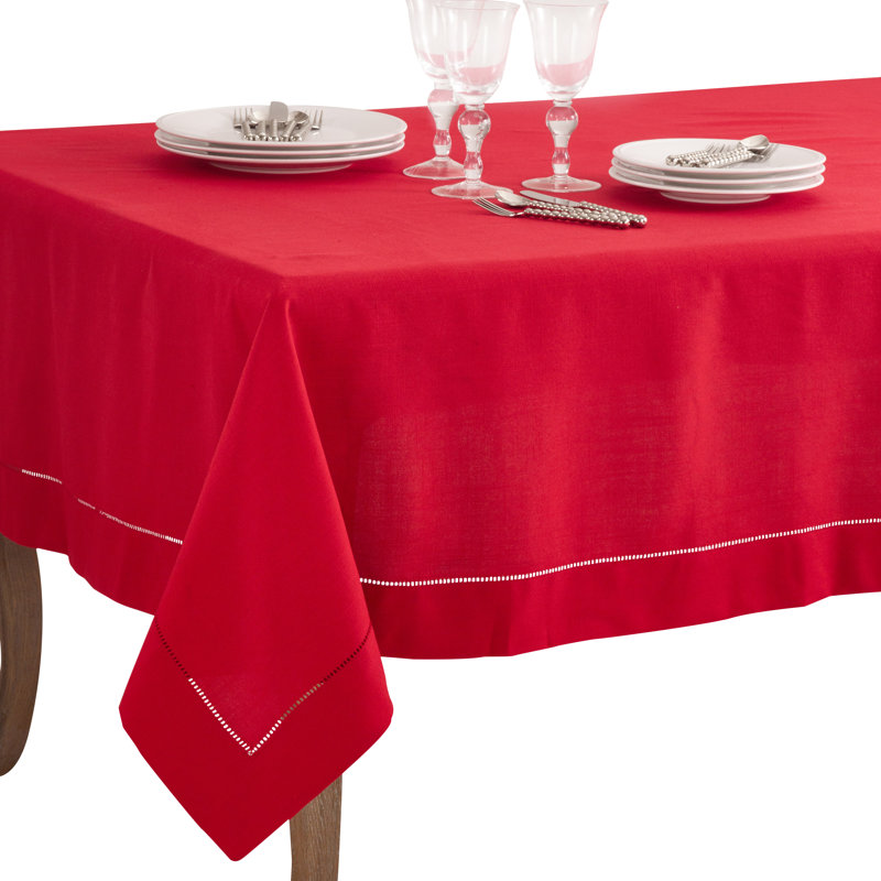 Rochester Polyester Tablecloth, 104" L x 70" W, Red