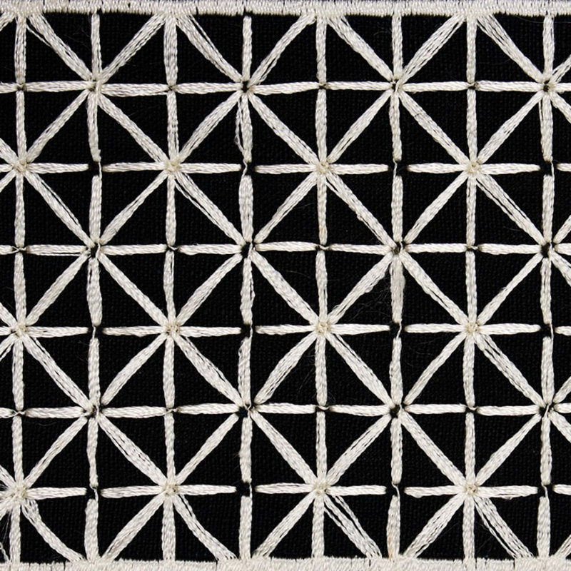 Tissu Directoire, Noir/Ivoire