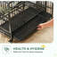 Cage à chien en cage robuste de 48 po Pawhut avec roues verrouillables, porte double et plateau amovible